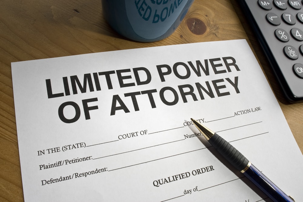 Limited (Special) Power of Attorney